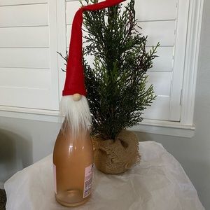Gnome Santa hat bottle top covers